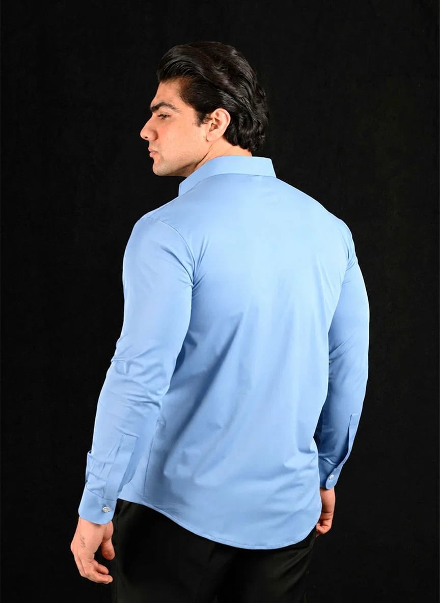Sky Full Sleeves Dress Collar Shirt – View 2