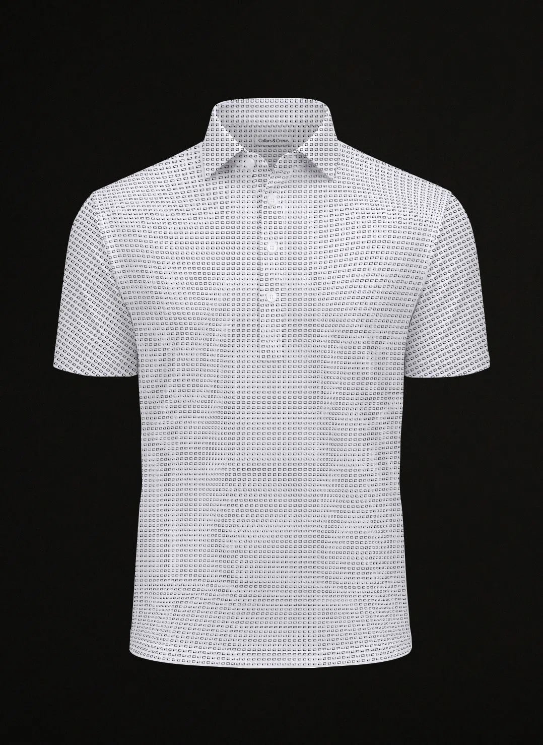 Notched Tile Semi-Spread Dress Collar Polo – View 2