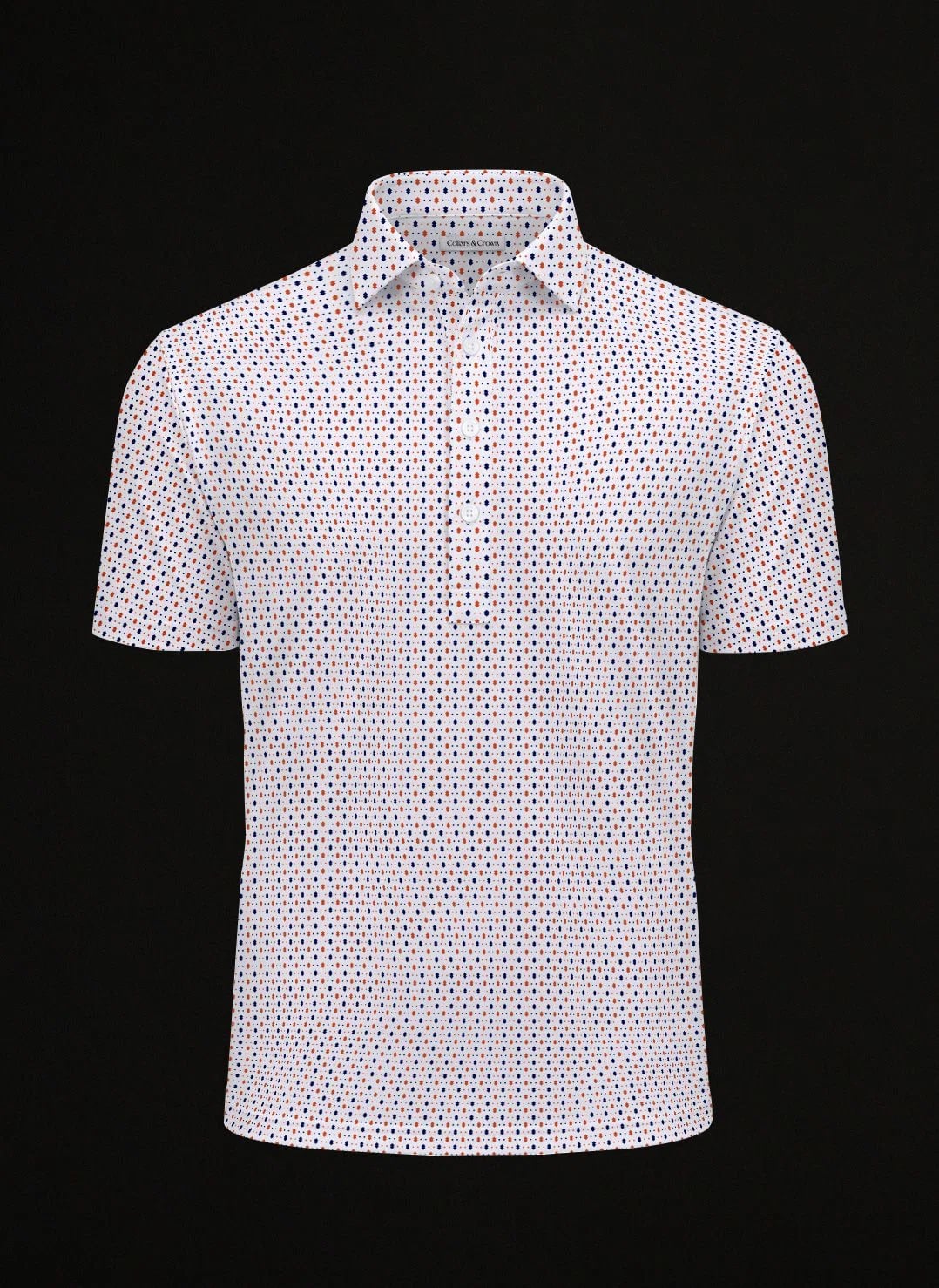 Dual Diamond Semi-Spread Dress Collar Polo – View 2