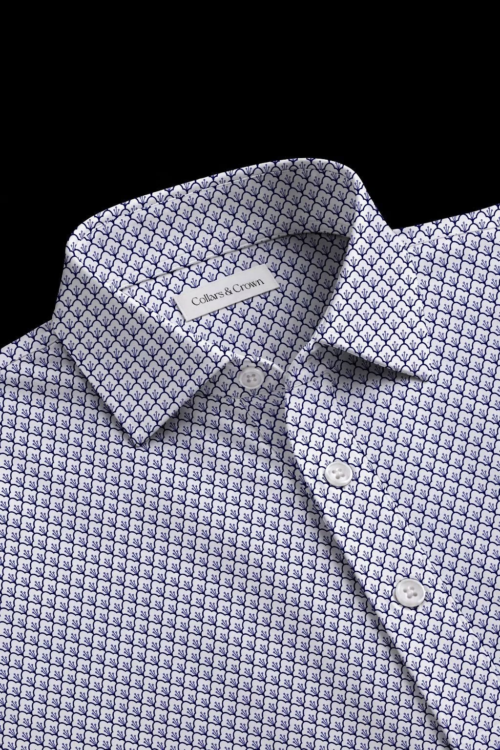 Crown Sprout Semi-Spread Dress Collar Polo – View 1