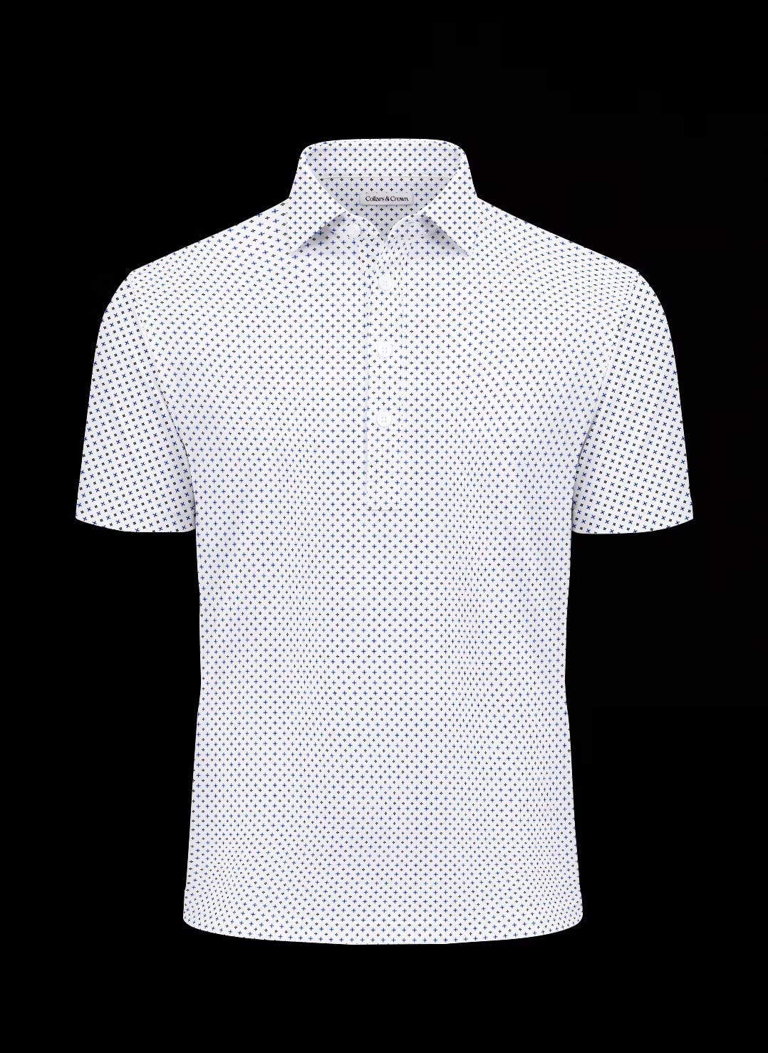 Micro Cross Semi-Spread Dress Collar Polo – View 2
