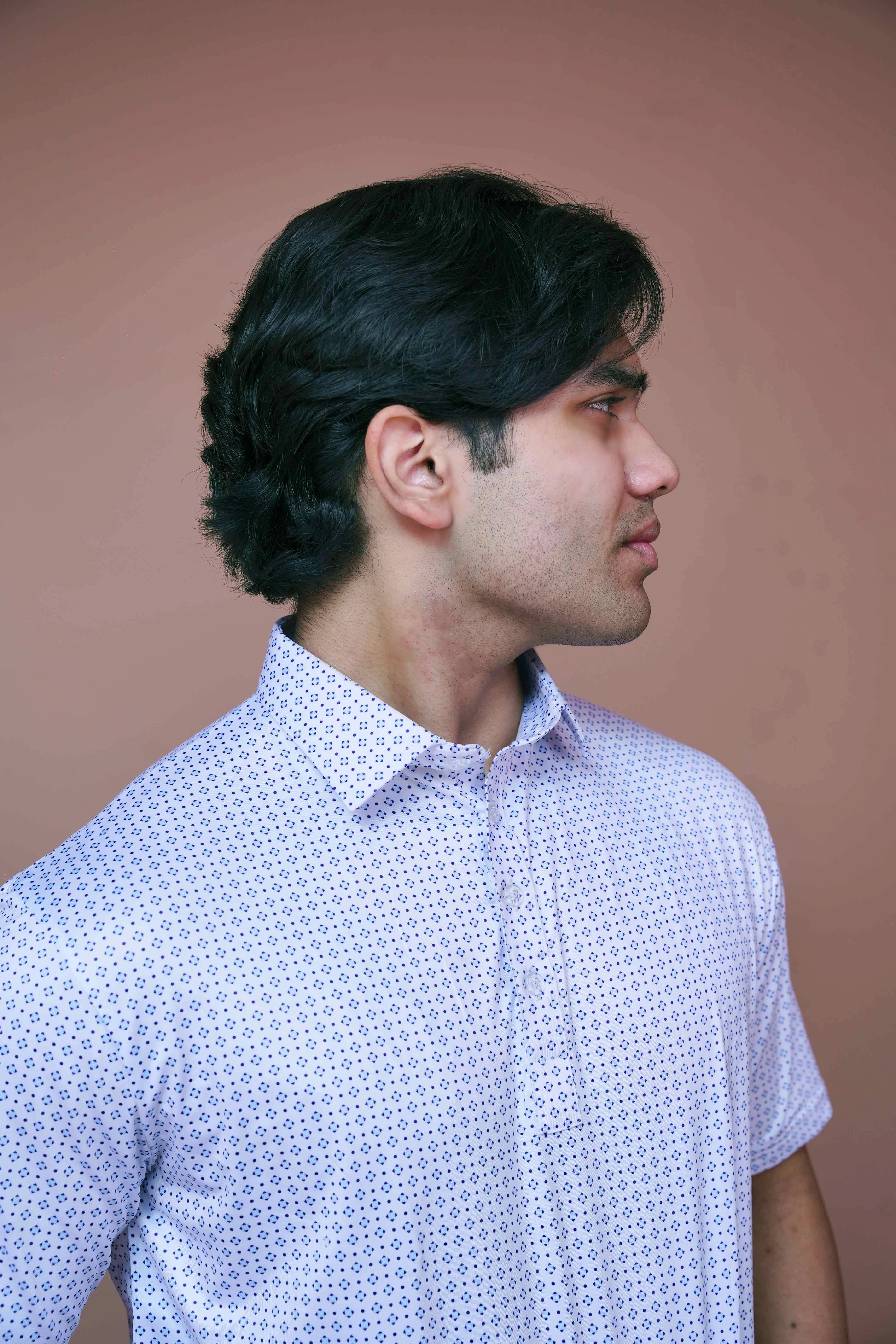 White collar shirt