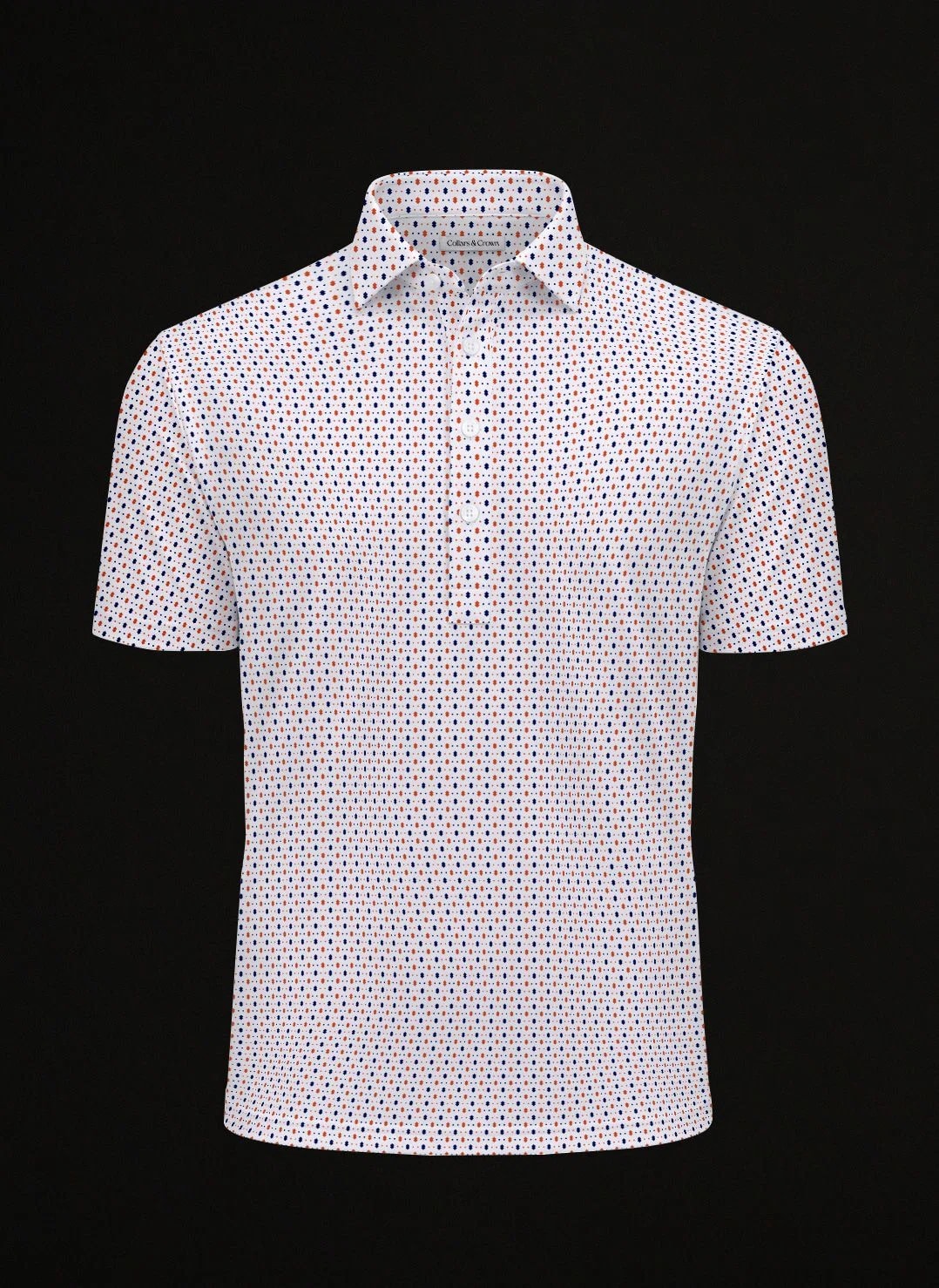 Dual Diamond Semi-Spread Dress Collar Polo – View 2