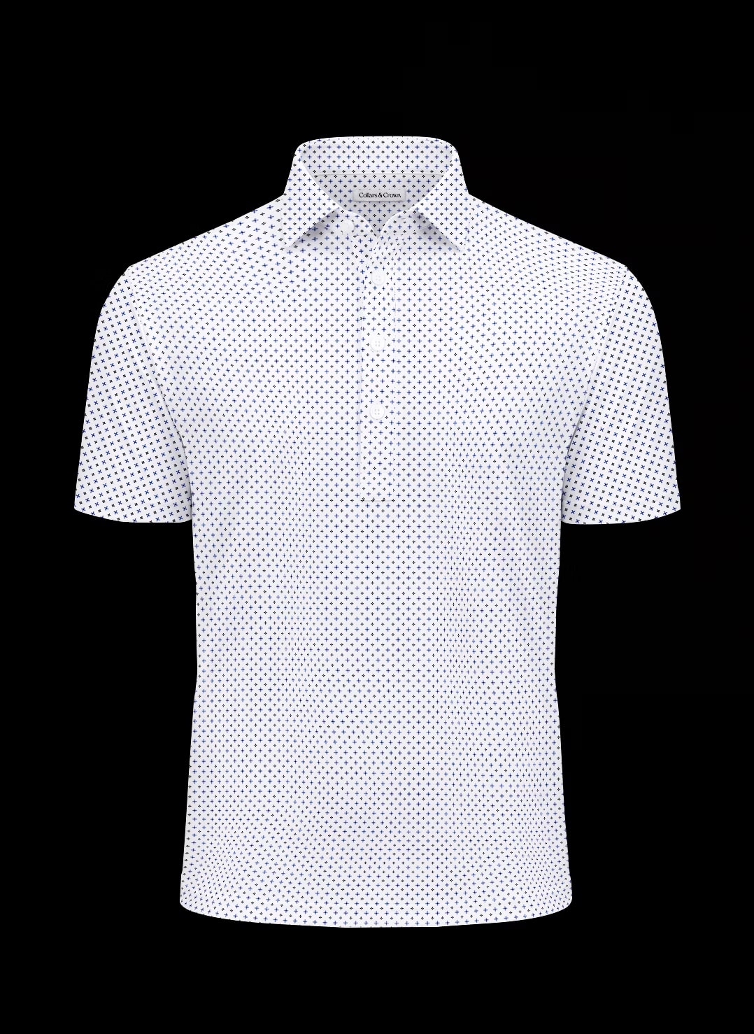 Micro Cross Semi-Spread Dress Collar Polo – View 2