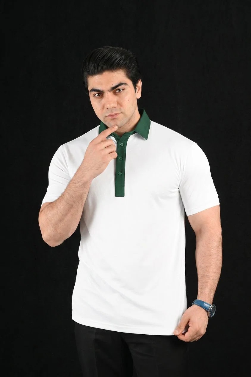 Hunter Frame Semi-Spread Dress Collar Polo – View 1